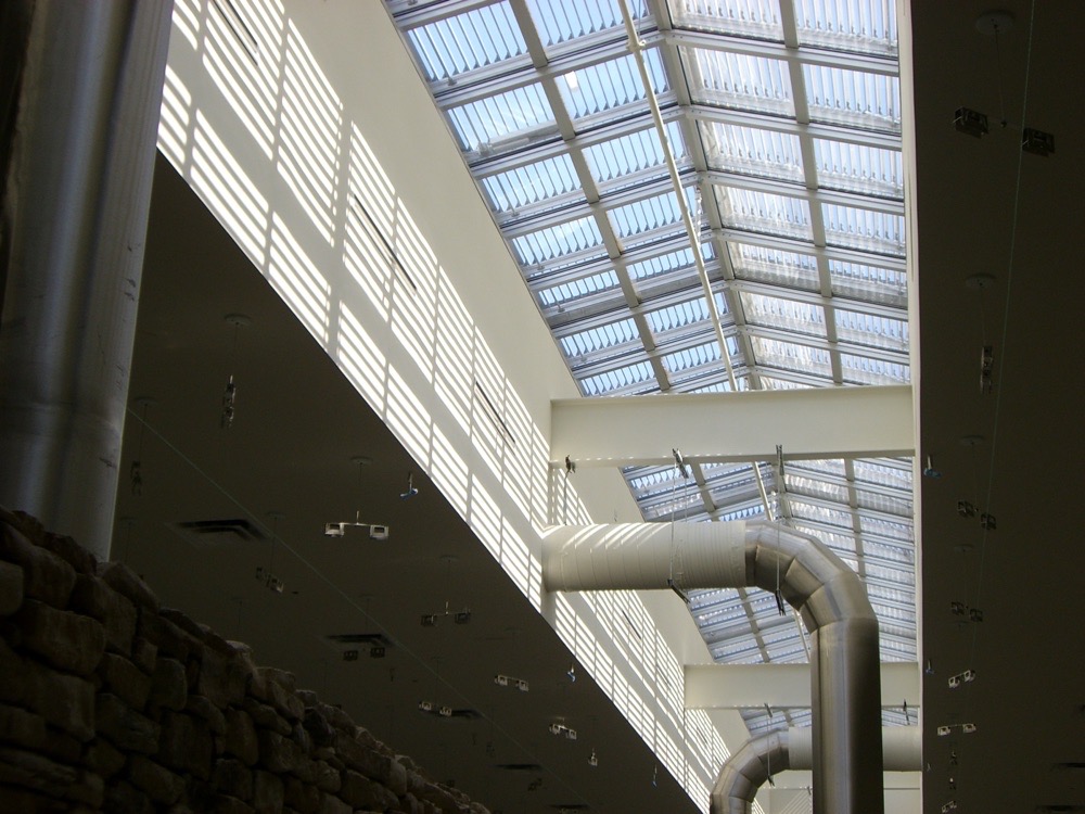 commercial aluminium louvres on the roof of a facility